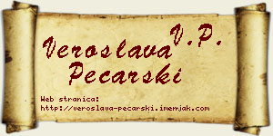 Veroslava Pecarski vizit kartica